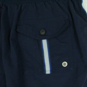 Vintage NIKE Sportshorts Gr. L blau mit Logo Stickerei Shorts