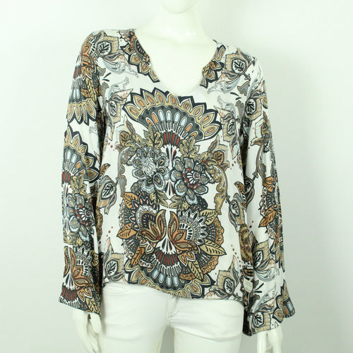 Second Hand ODD MOLLY Tunika Gr. 3 weiß mehrfarbig gemustert Bluse (*)