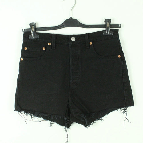 Second Hand LEVI'S PREMIUM Jeansshorts W29 schwarz Mod. RIBCAGE SHORTS (*)