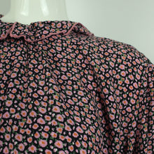 Laden Sie das Bild in den Galerie-Viewer, Second Hand BOII Kleid Gr. L schwarz rosa mehrfarbig geblümt (*)