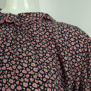 Second Hand BOII Kleid Gr. L schwarz rosa mehrfarbig geblümt (*)