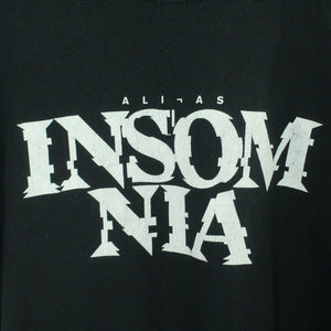 Vintage ALI AS T-Shirt / Bandshirt Gr. L schwarz mit Print INSOMNIA (*)