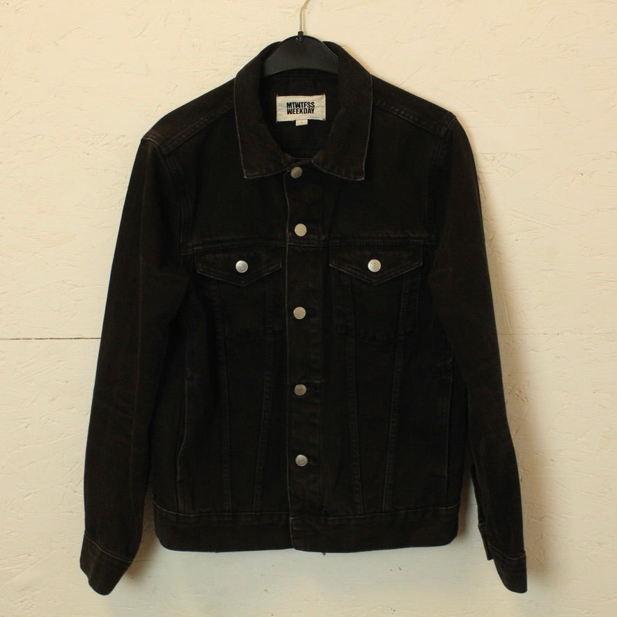 Second Hand WEEKDAY Jeansjacke Gr. S schwarz (*)