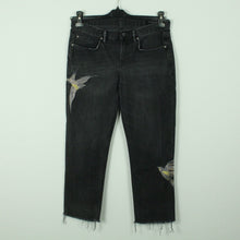 Laden Sie das Bild in den Galerie-Viewer, Second Hand ALL SAINTS Jeans Gr. W28 grau mit Stickerei (*)
