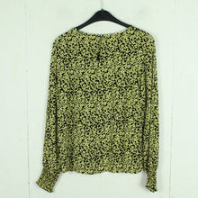 Laden Sie das Bild in den Galerie-Viewer, Second Hand MSCH COPENHAGEN Bluse Gr. XS schwarz gelb geblümt (*)