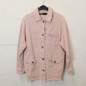 Second Hand ZARA Jeansjacke Gr. S rosa Jacke (*)
