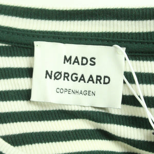Second Hand MADS NORGAARD Longsleeve Gr. M Mod. Tuba grün creme gestreift (*)