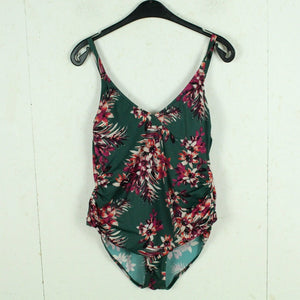 Vintage Badeanzug Gr. M/L grün bunt geblümt 80s 90s Beachwear