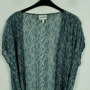 Second Hand GANNI Kimono Gr. one size blau weiß gemustert (*)