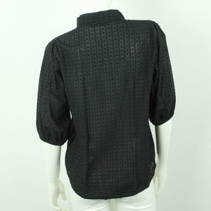 Second Hand COPENHAGEN LUXE Bluse Gr. S/M schwarz uni strukturiert (*)