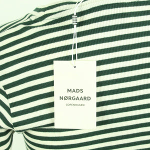 Second Hand MADS NORGAARD Longsleeve Gr. M Mod. Tuba grün creme gestreift (*)