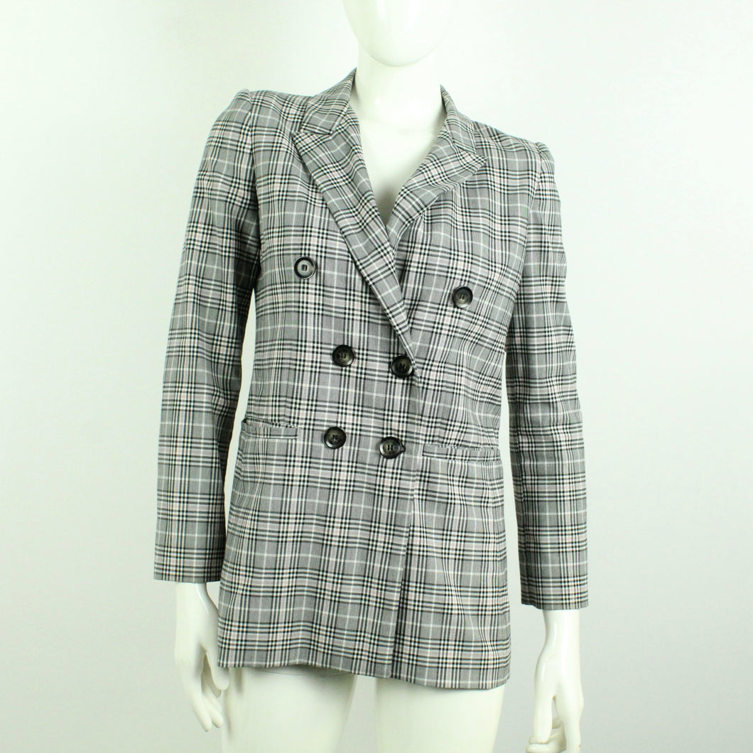Second Hand I BLUES Blazer Gr. S grau rosa kariert (*)