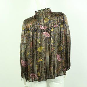 Second Hand BA&SH Bluse Gr. L dunkelblau bordeaux gemustert Modell: DANILA  (*)