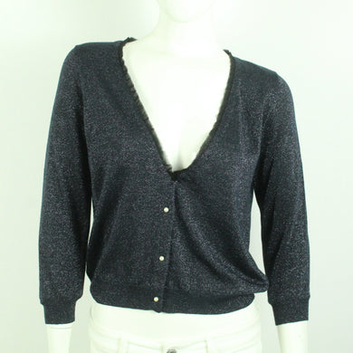 Second Hand DAY BIRGER ET MIKKELSEN Strickjacke Gr. XS dunkelblau silber (*)