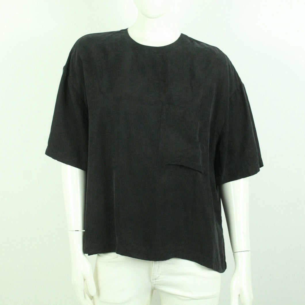 Second Hand ANINE BING Bluse Gr. M schwarz uni (*)