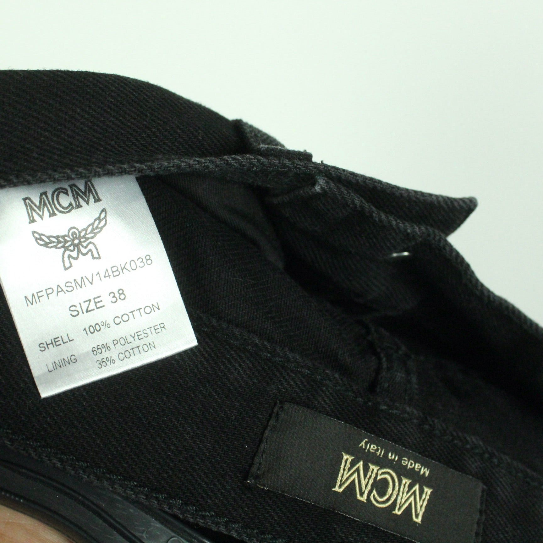 Second Hand MCM Jeans Schlaghaose Gr. 38 uni weites Bein  - Designer (*)