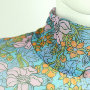 Second Hand BAUM UND PFERDGARTEN Mesh Shirt Gr. S blau floral gemustert  (*)