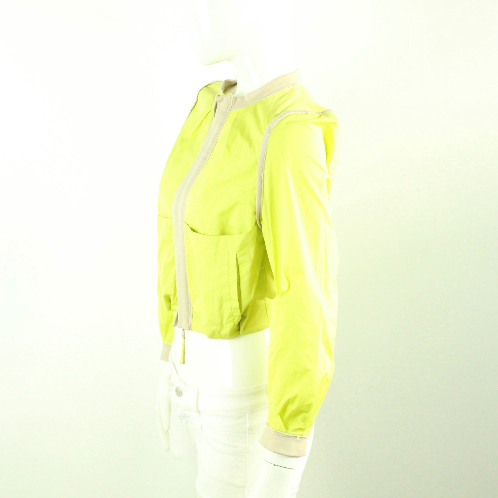 Second Hand SCHUMACHER Windbreaker Gr. S gelb beige Jacke (*)