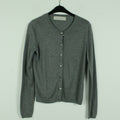 Second Hand CUSTOMMADE Strickjacke Gr. S grau Strick mit Kaschmir (*)