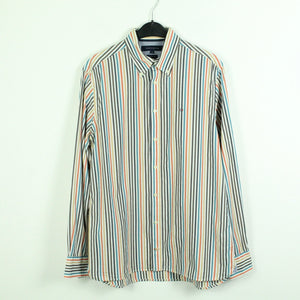 Second Hand TOMMY HILFIGER Hemd Gr. M weiß bunt gestreift langarm (*)