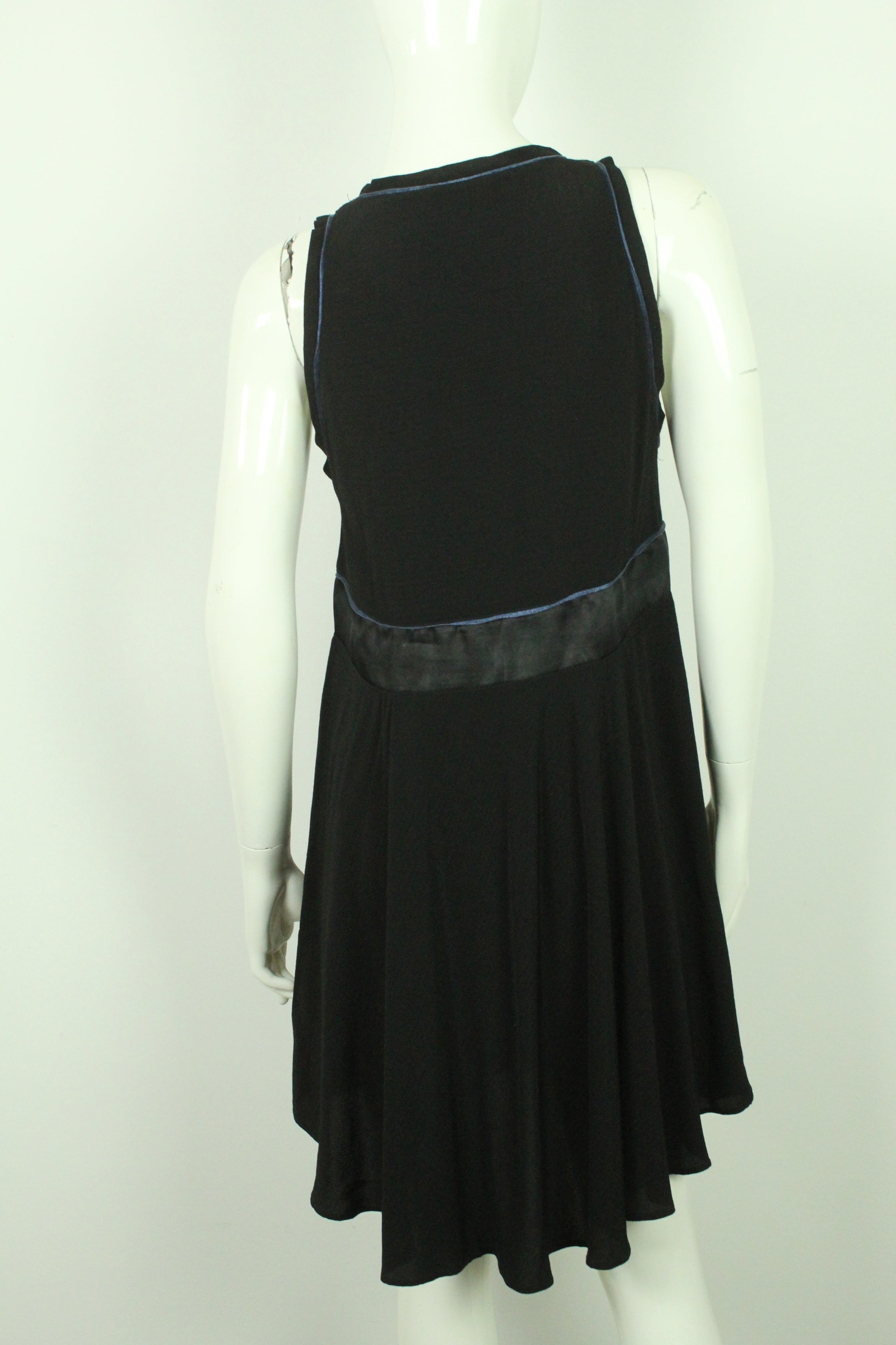 Second Hand MAJE PARIS Kleid Gr. 38 schwarz blau (*)