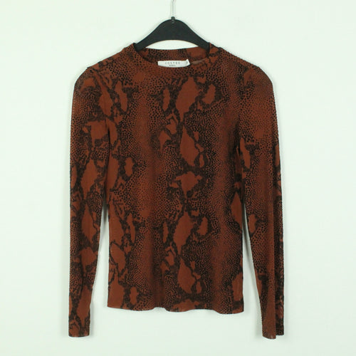Second Hand COSTES REBEL Mesh Longsleeve Gr. XS braun schwarz Animalprint (*)