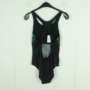 Vintage Badeanzug Gr. L schwarz mehrfarbig gemustert 80s 90s Beachwear
