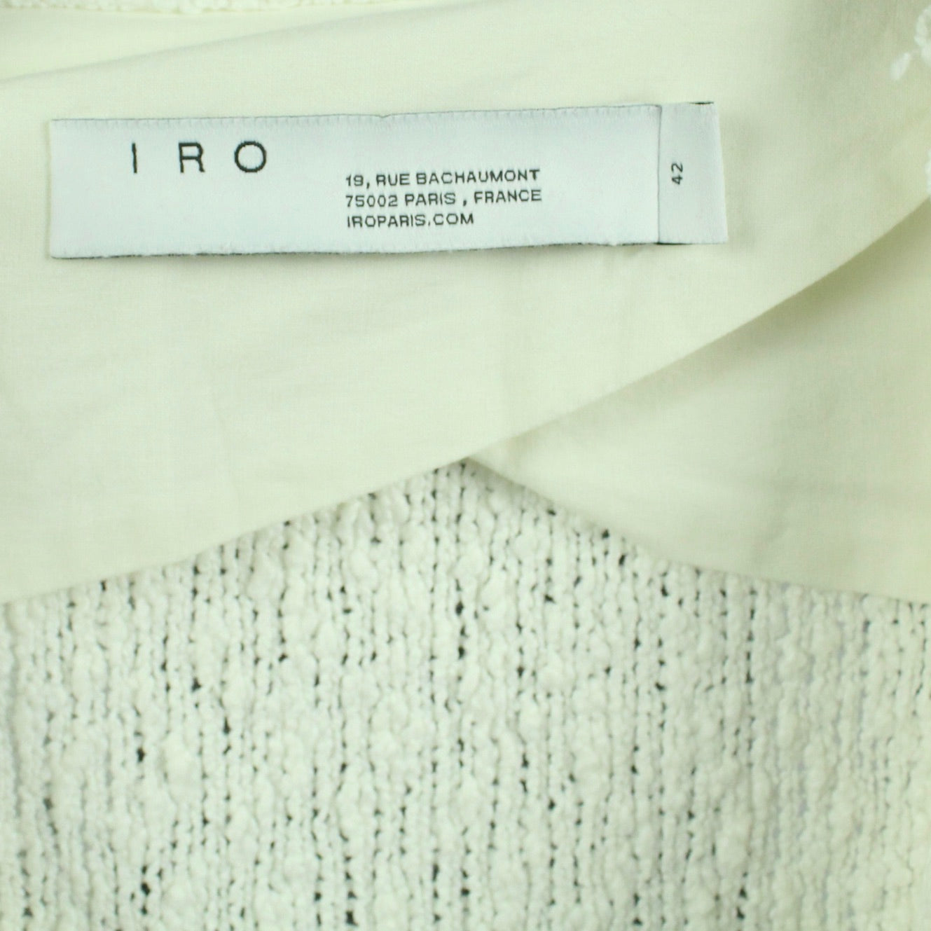 Second Hand IRO Jacke Gr. 42 weiß uni Modell SHAVANI (*)
