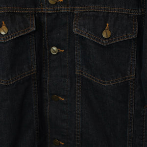 Second Hand SONIUSH Jeansjacke Gr. L blau mit Backprint (*)