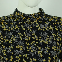 Laden Sie das Bild in den Galerie-Viewer, Second Hand GANNI Kleid Gr. 40 schwarz mehrfarbig geblümt (*)