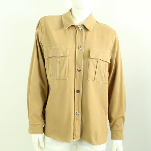 Second Hand SET Jeanshemd Gr. 38 hellbraun uni Hemd (*)