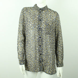 Second Hand GANNI Bluse Gr. L mehrfarbig geblümt oversized Mod. Allen Georgette (*)
