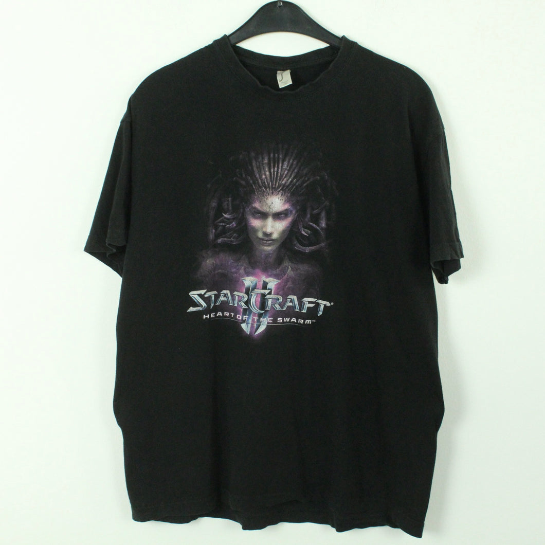 Vintage STARCRAFT 2 T-Shirt Gr. L schwarz mit Print und Backprint BLIZZARD (*)