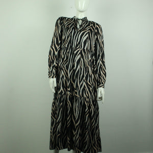 Second Hand GESTUZ Maxikleid Gr. 36 schwarz mehrfarbig Animalprint (*)