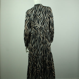 Second Hand GESTUZ Maxikleid Gr. 36 schwarz mehrfarbig Animalprint (*)