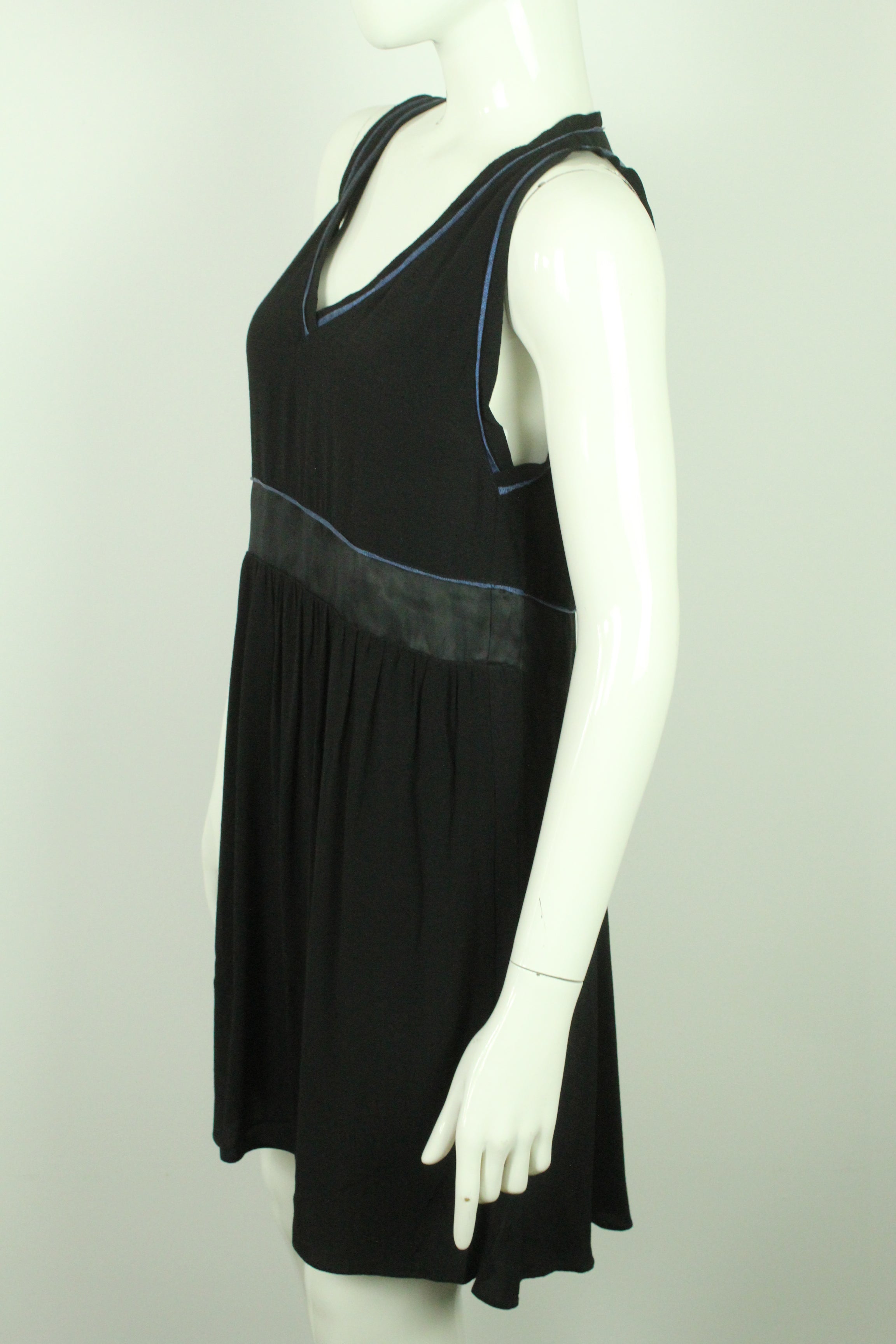 Second Hand MAJE PARIS Kleid Gr. 38 schwarz blau (*)
