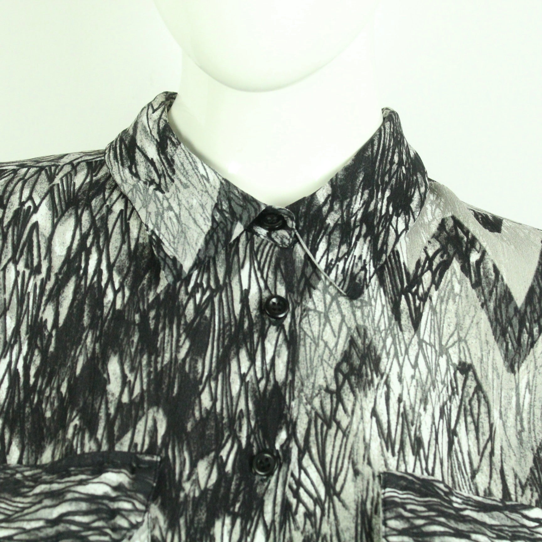 Second Hand KAREN BY SIMONSEN Bluse Gr. 40 schwarz gemustert Modell Telena Shirt (*)