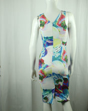 Laden Sie das Bild in den Galerie-Viewer, Second Hand KAREN MILLEN Kleid Gr. 36 weiß bunt gemustert (*)