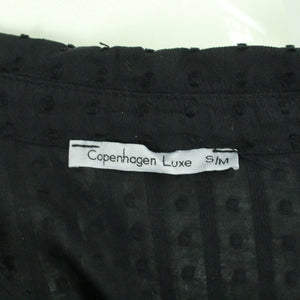 Second Hand COPENHAGEN LUXE Bluse Gr. S/M schwarz uni strukturiert (*)