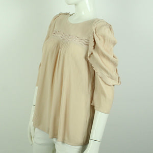 Second Hand BA&SH Bluse Gr. 2 nude uni  3/4-Arm (*)