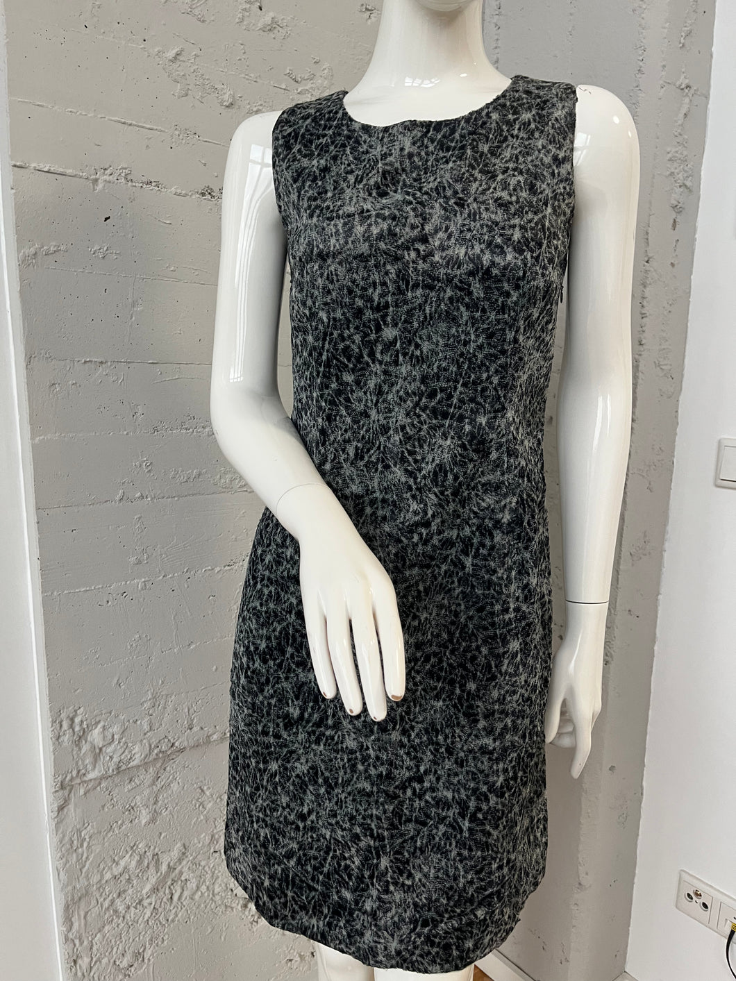 Vintage Samtkleid Gr. S mehrfarbig gemustert Kleid Samt