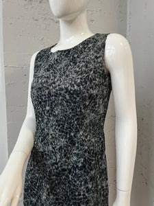 Vintage Samtkleid Gr. S mehrfarbig gemustert Kleid Samt
