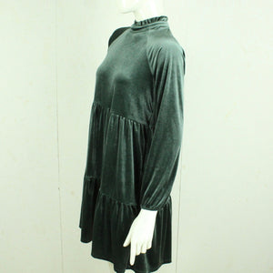 Second Hand MONKI Samtkleid Gr. S grün Kleid (*)