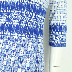 Second Hand SAINT TROPEZ Kleid Gr. M weiß blau gemustert (*)