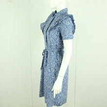 Laden Sie das Bild in den Galerie-Viewer, Second Hand OBJECT Kleid Gr. 38 blau weiß geblümt (*)