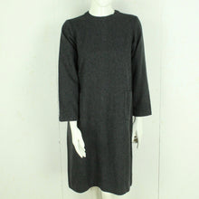 Laden Sie das Bild in den Galerie-Viewer, Second Hand MUJI Midikleid mit Wolle Gr. S grau meliert Kleid (*)
