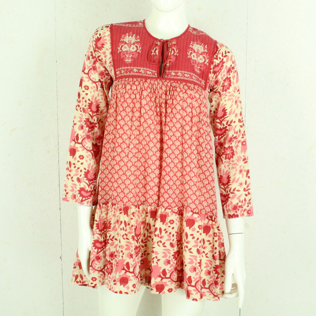 Second Hand STARING AT STARS Tunikakleid Gr. XS rot beige gemustert (*)