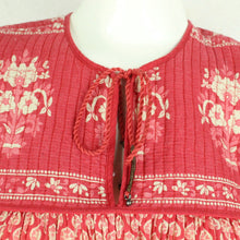 Laden Sie das Bild in den Galerie-Viewer, Second Hand STARING AT STARS Tunikakleid Gr. XS rot beige gemustert Kleid (*)