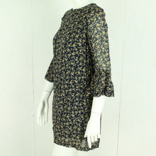 Laden Sie das Bild in den Galerie-Viewer, Second Hand GANNI Minikleid Gr. S schwarz mehrfarbig geblümt Kleid (*)