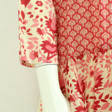 Laden Sie das Bild in den Galerie-Viewer, Second Hand STARING AT STARS Tunikakleid Gr. XS rot beige gemustert Kleid (*)